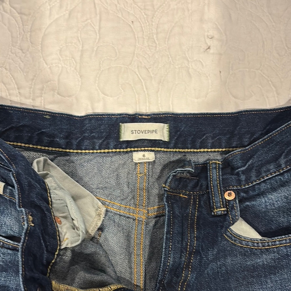 Stovepipe Blue Jeans